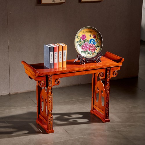 明(míng)清仿古榆木(mù)家(jiā)具條案桌香案桌供桌02