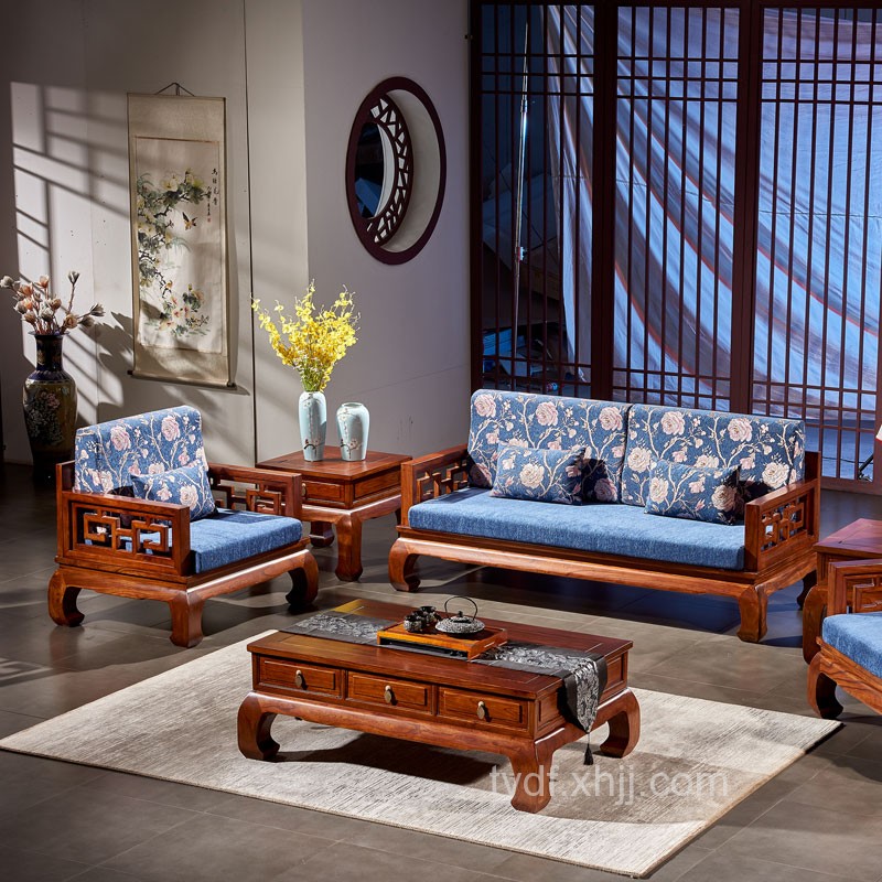 榆木(mù)沙發中式明(míng)清古典沙發組合26