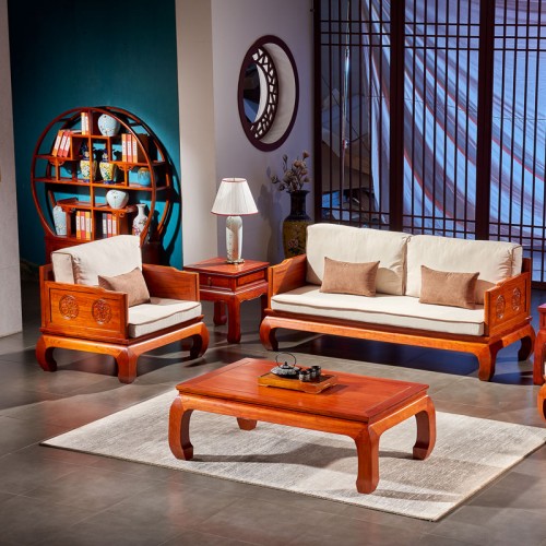 簡約榆木(mù)沙發中式明(míng)清古典沙發組合27